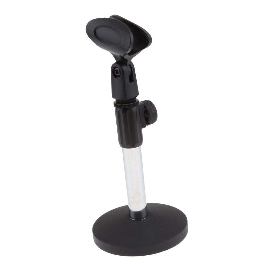 Portable Steel Desktop Microphone Stand Holder for Podcast Meeting Lecture