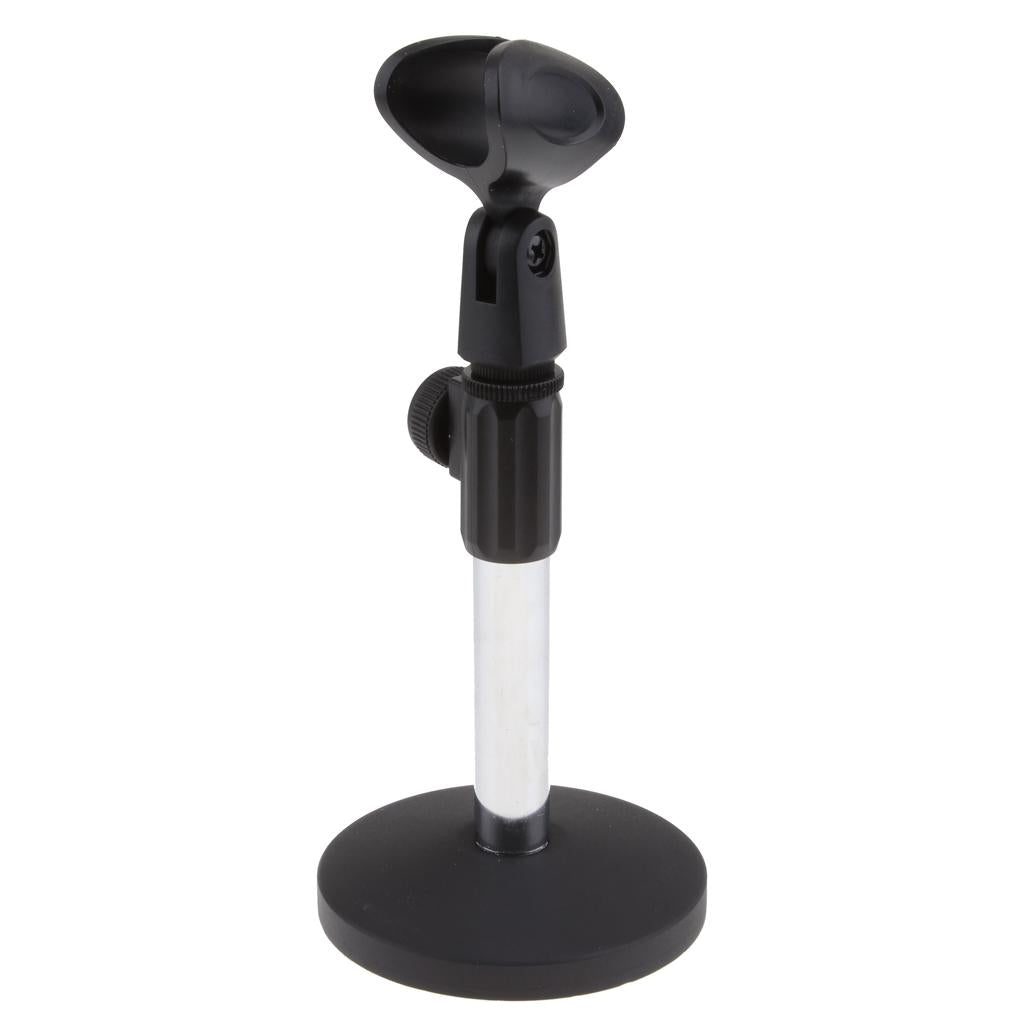 Portable Steel Desktop Microphone Stand Holder for Podcast Meeting Lecture