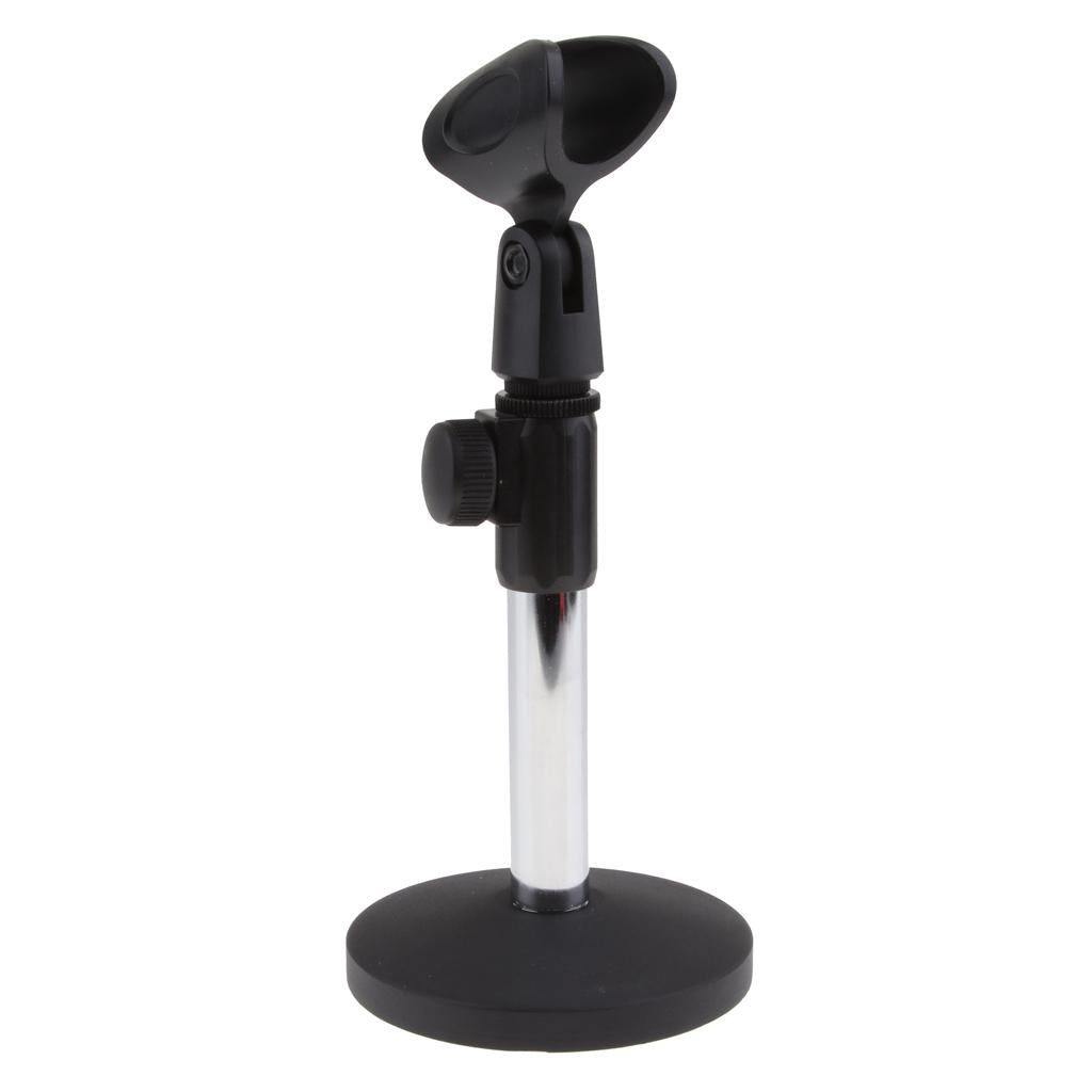 Portable Steel Desktop Microphone Stand Holder for Podcast Meeting Lecture