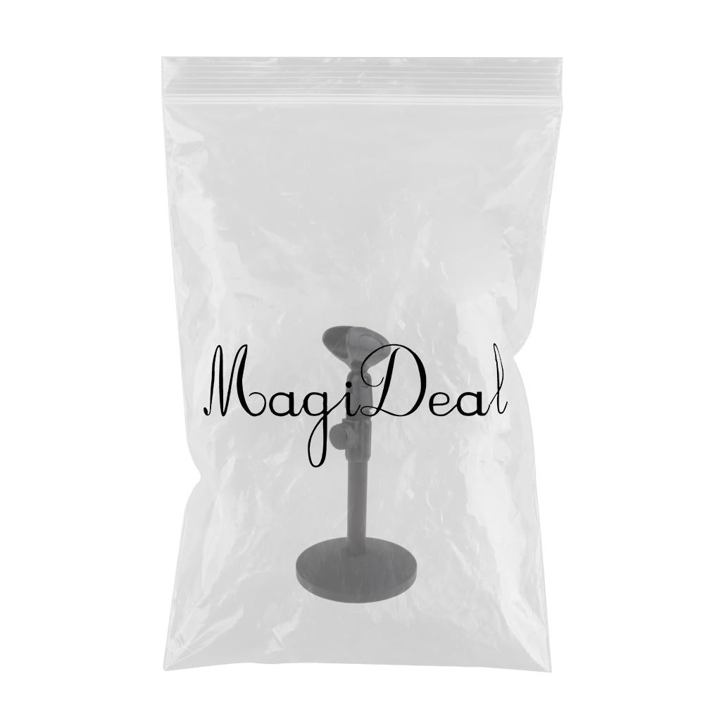 Portable Desktop Microphone Stand Holder for Podcast Meeting Lecture Black