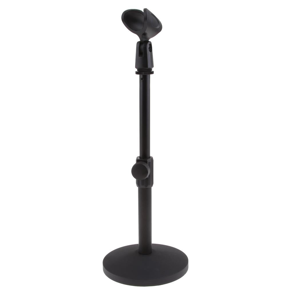 Portable Desktop Microphone Stand Holder for Podcast Meeting Lecture Black