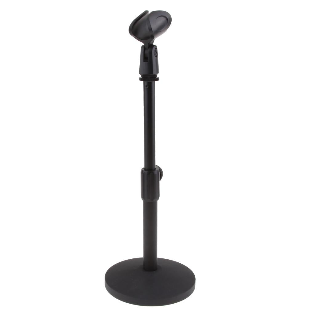 Portable Desktop Microphone Stand Holder for Podcast Meeting Lecture Black