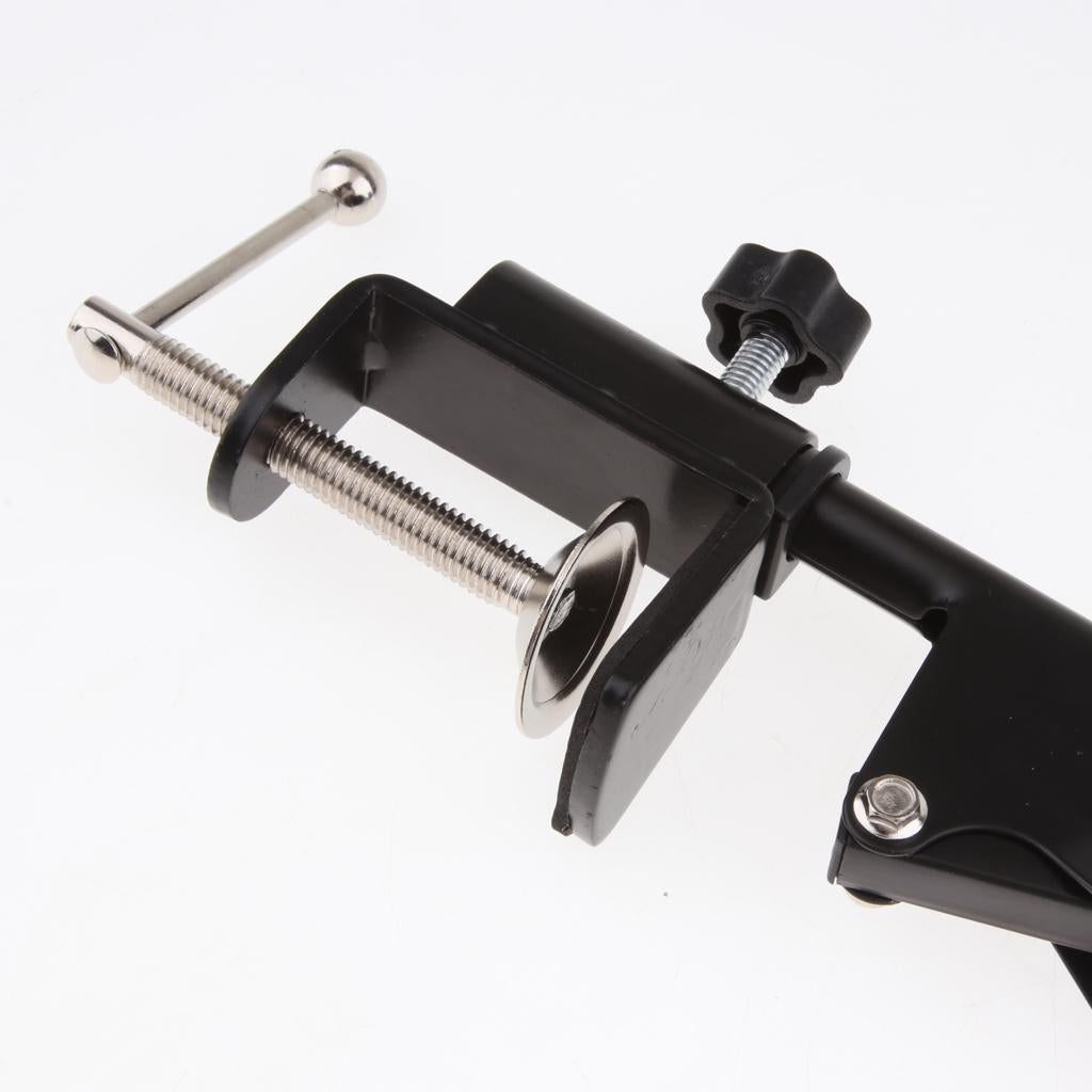 Adjustable Microphone Stand with Suspension Scissor Arm for Radio Black