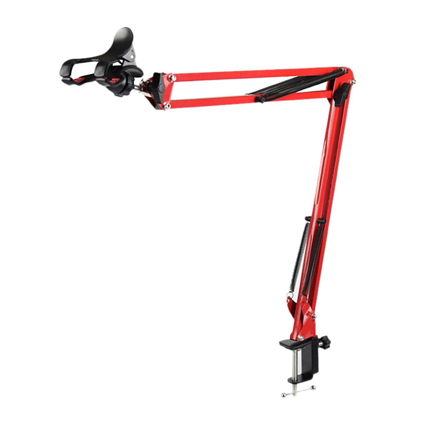Adjustable Microphone Stand with Suspension Scissor Arm for Radio Red