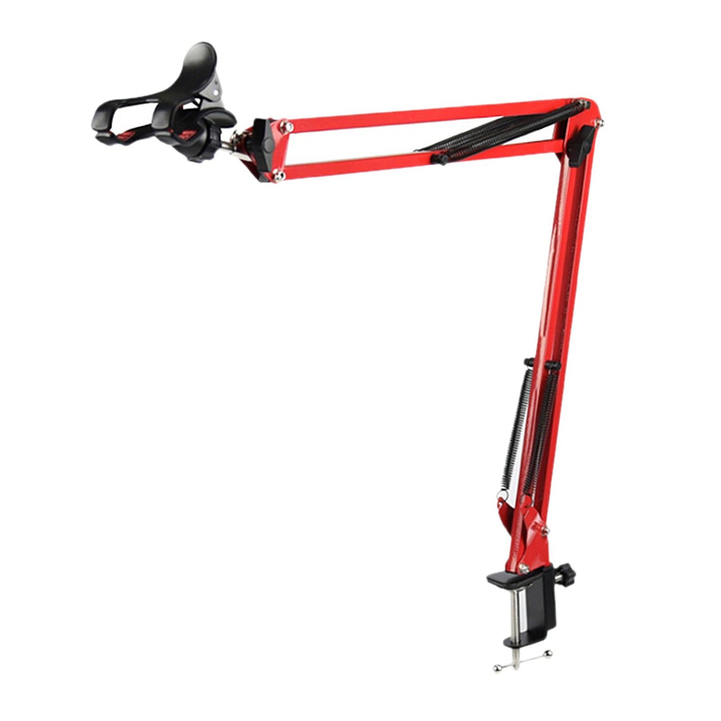 Adjustable Microphone Stand with Suspension Scissor Arm for Radio Red