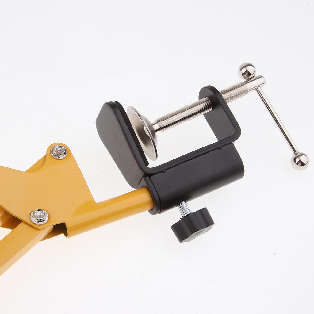 Adjustable Microphone Stand with Suspension Scissor Arm for Radio Yellow