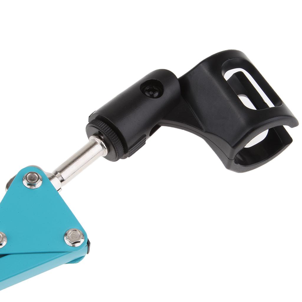 Adjustable Microphone Stand with Suspension Scissor Arm for Radio Blue
