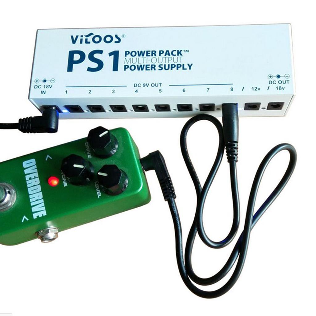 1 Way Power Supply Cable Wire Power Adapter Cable Guitar Parts Accessories