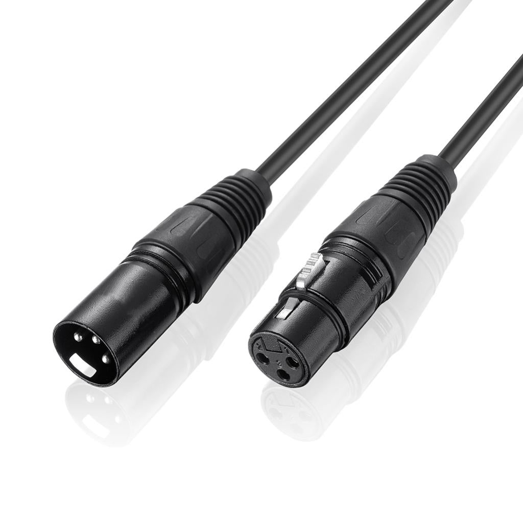 5xXLR Microphone Cable 3-Pin XLR Male to Female Cable Mic Cords Patch Cables