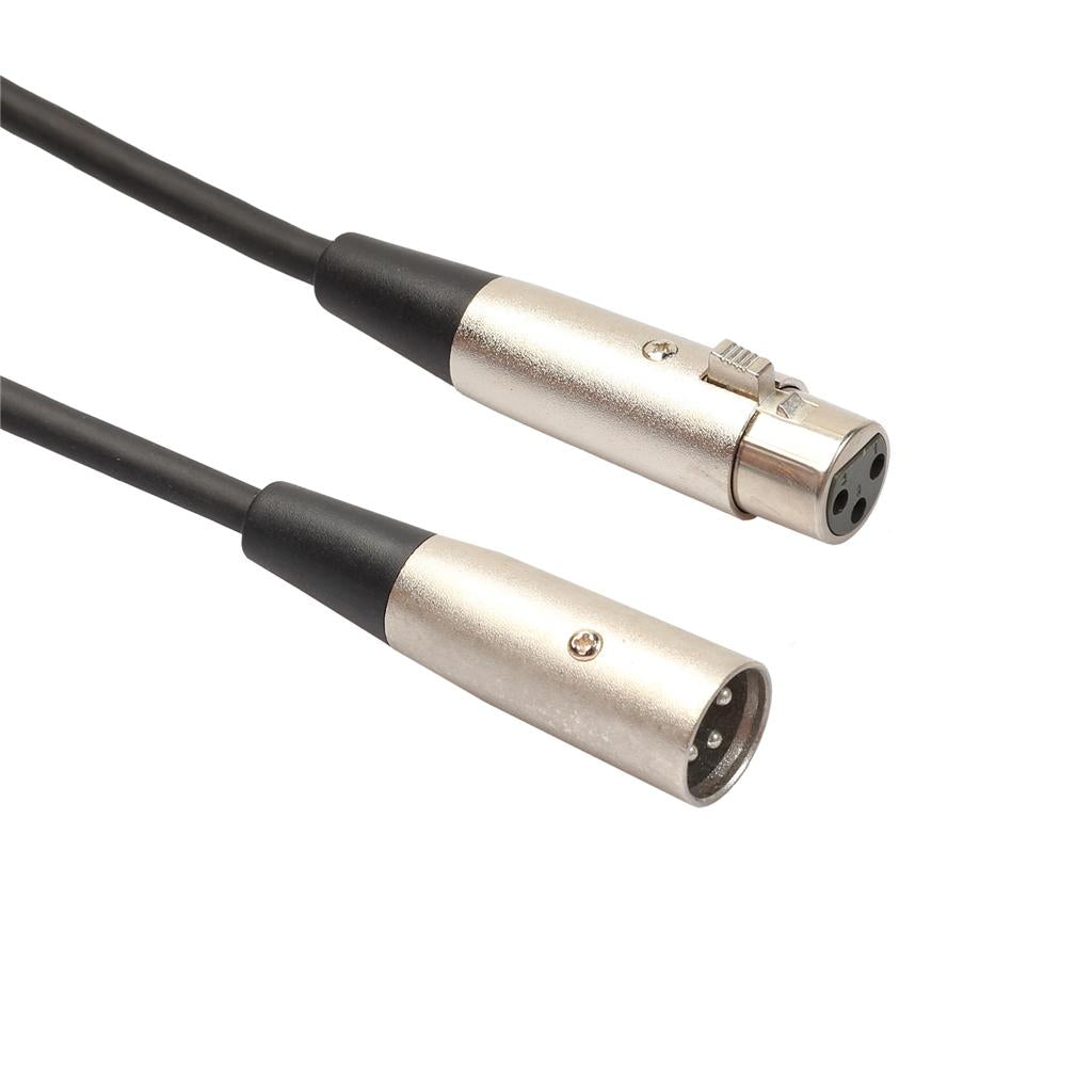 XLR Male to Female Microphone Cable - 6 Feet, Stereo Gold-plated Welded Plug