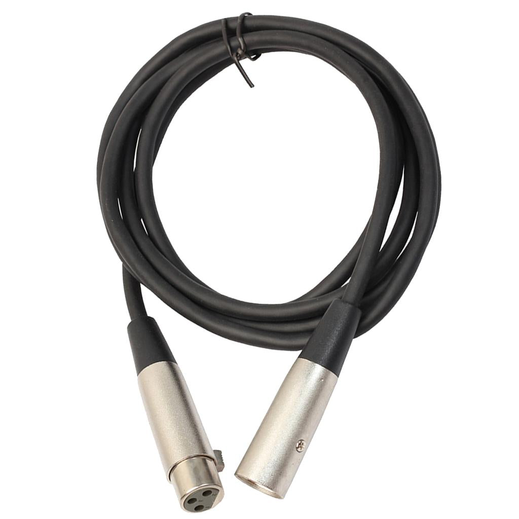 XLR Male to Female Microphone Cable - 6 Feet, Stereo Gold-plated Welded Plug