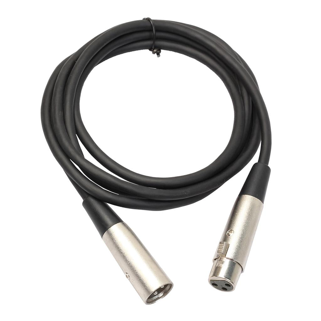 XLR Male to Female Microphone Cable - 6 Feet, Stereo Gold-plated Welded Plug