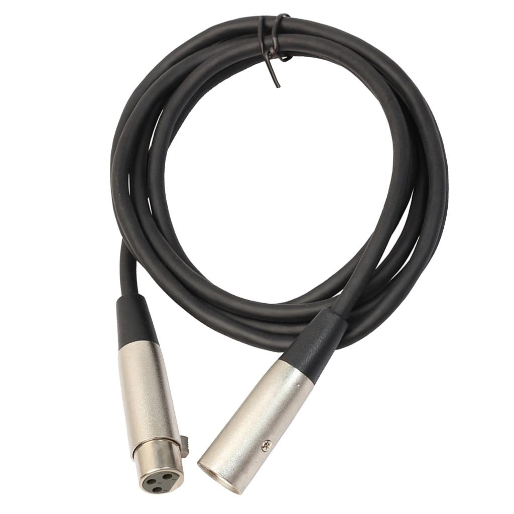 XLR Male to Female Microphone Cable - 6 Feet, Stereo Gold-plated Welded Plug