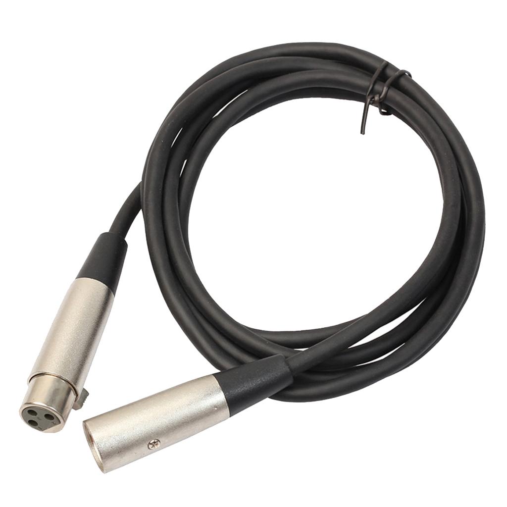 XLR Male to Female Microphone Cable - 6 Feet, Stereo Gold-plated Welded Plug