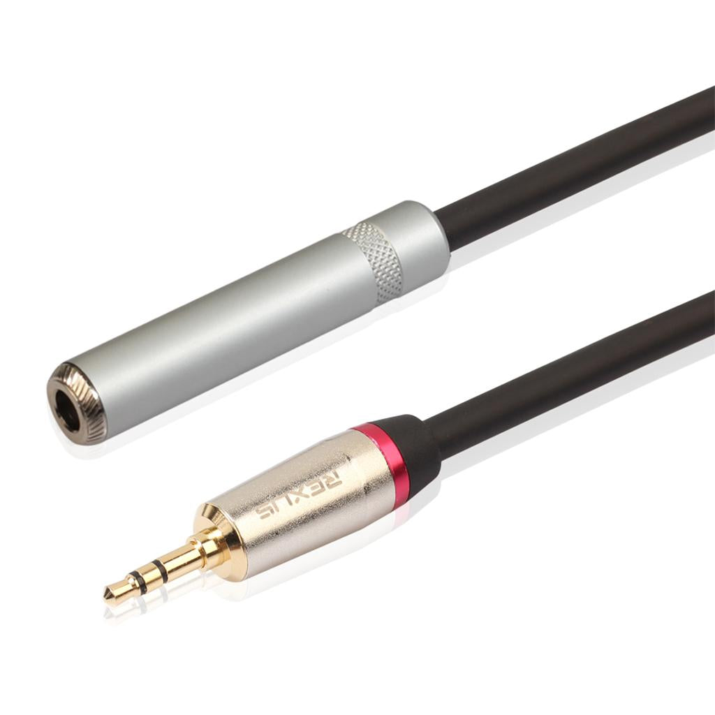 3.5mm Male Plug to 6.35mm Female Guitar Amplifier Stereo Audio Cable 0.6m