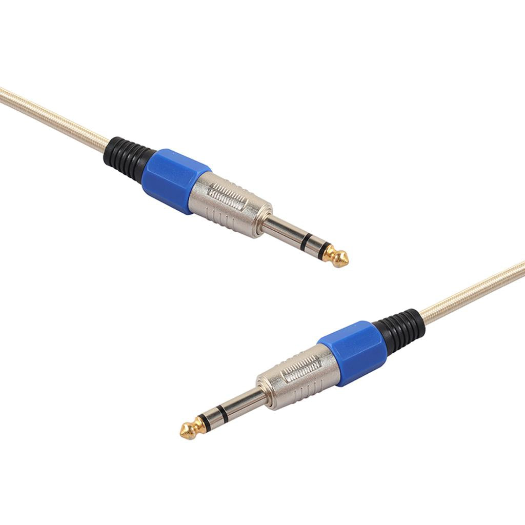 6.35mm Male to Male Stereo Audio Aux Cable 100cm