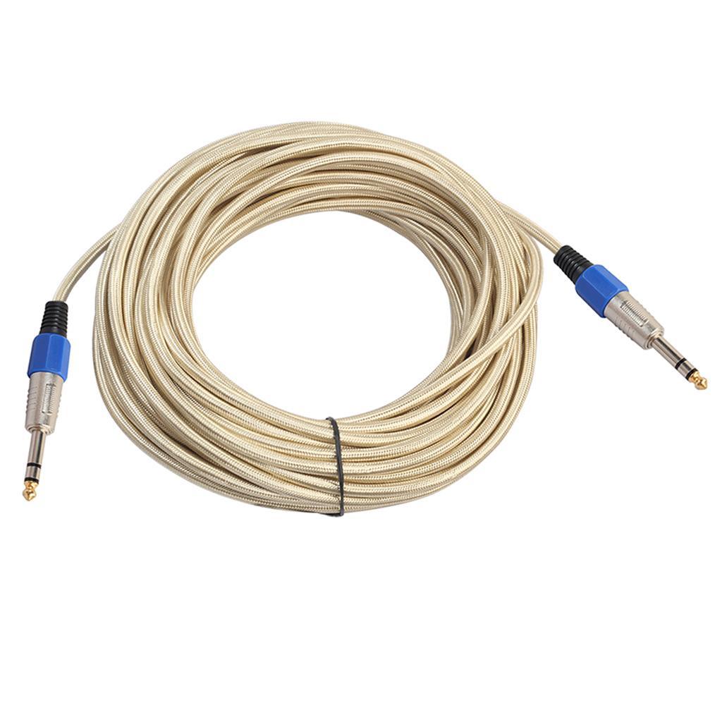 6.35mm Male to Male Stereo Audio Aux Cable 1000cm
