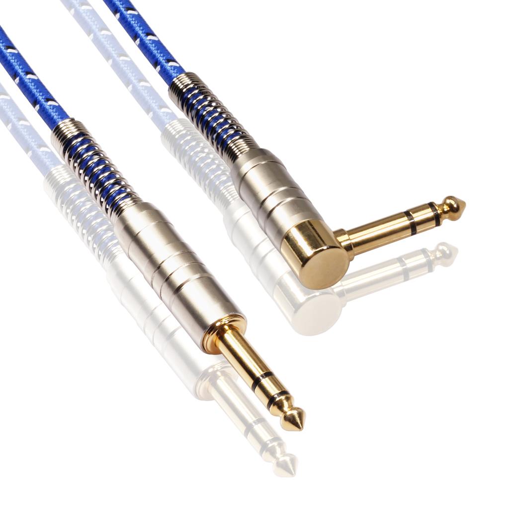 Male to Male TRS Stereo Audio Cable CableCreation 90 Degree 5 Meters