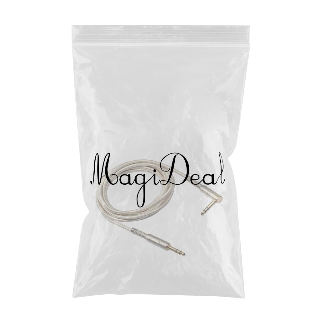 1Piece 6.35mm Male to Male Stereo Audio Aux Cable 90 degree right angle 300cm
