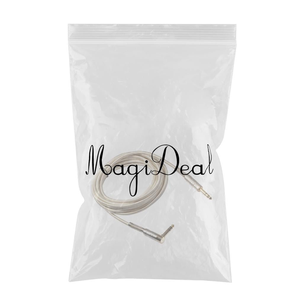 1Piece 6.35mm Male to Male Stereo Audio Aux Cable 90 degree right angle 500cm