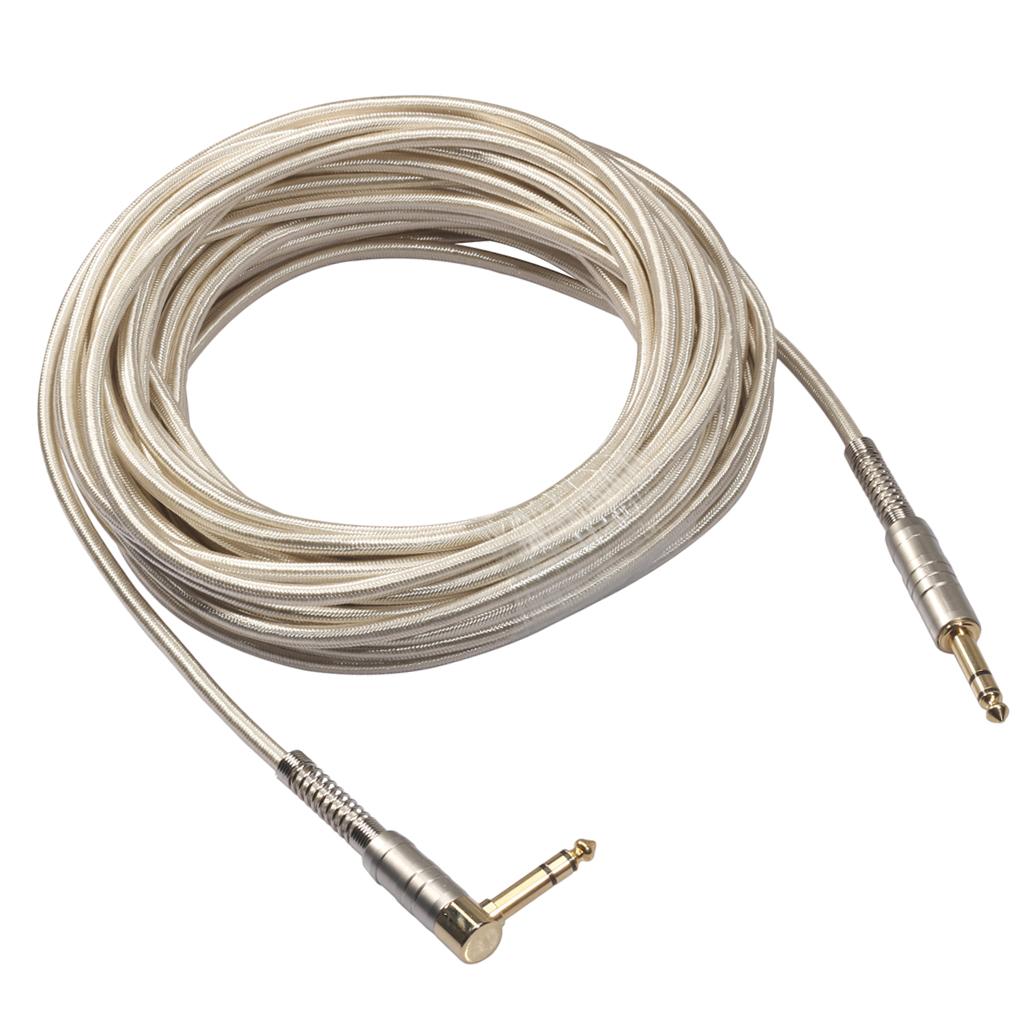 1Piece 6.35mm Male to Male Stereo Audio Aux Cable 90 degree right angle 1000cm