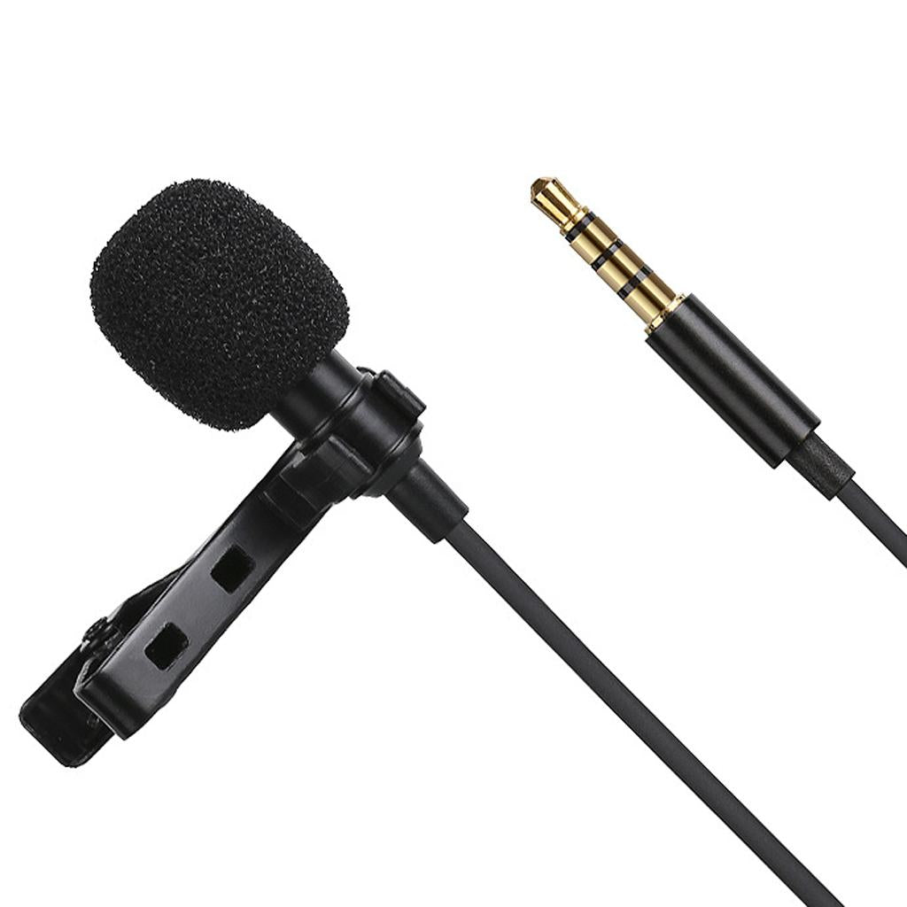 3.5mm Plug Clip On Lapel Condenser Microphone Hands Free Omnidirectional Mic