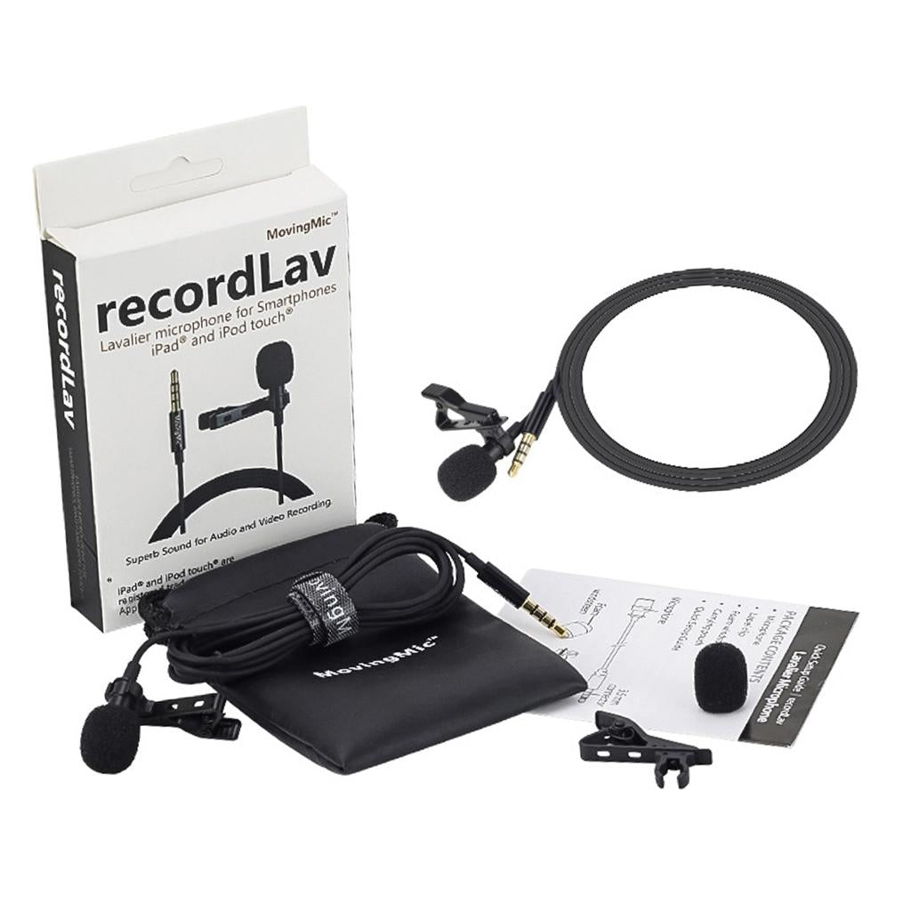 3.5mm Plug Clip On Lapel Condenser Microphone Hands Free Omnidirectional Mic