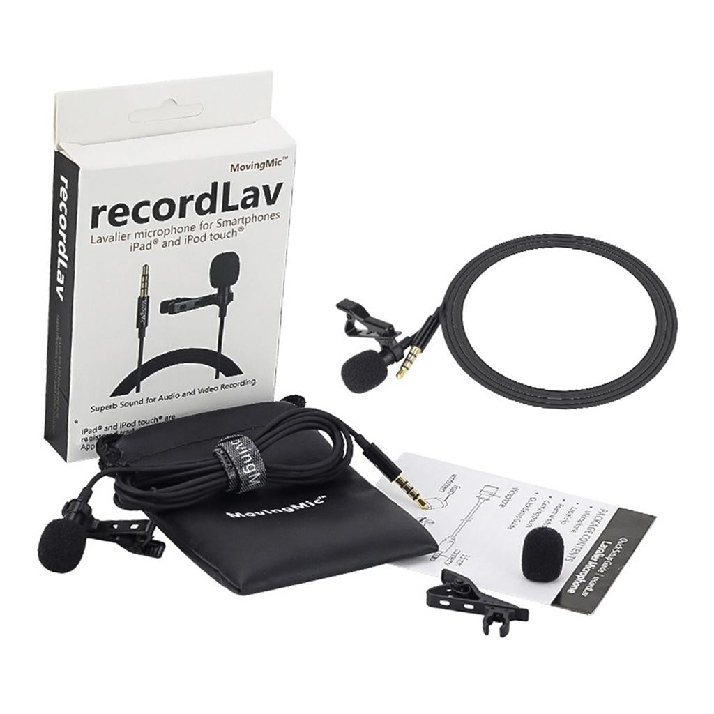 3.5mm Plug Clip On Lapel Condenser Microphone Hands Free Omnidirectional Mic