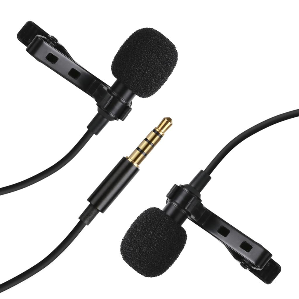 Pro Tie Clip Mic Lapel Condenser Microphone For Live/Program Interviews