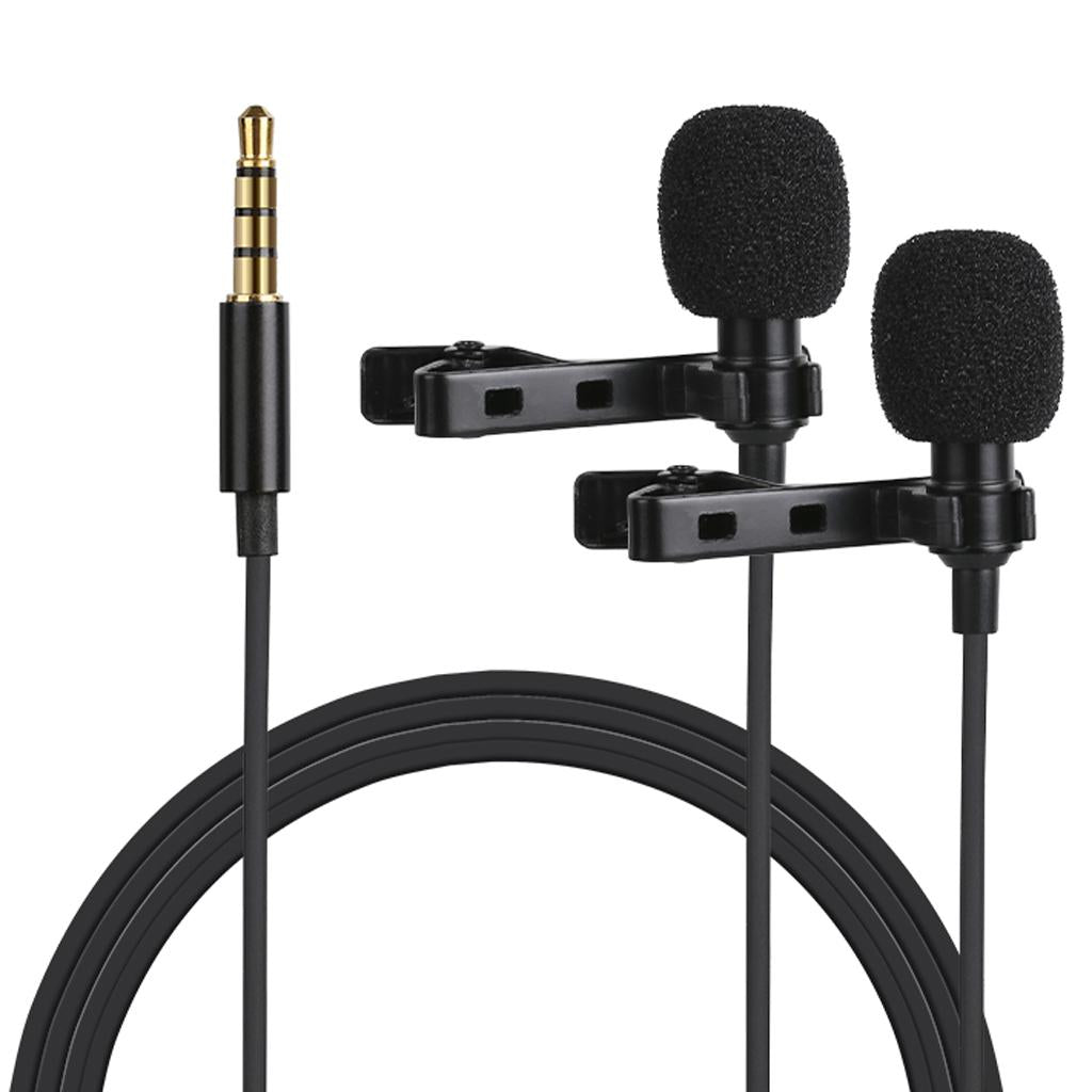 Pro Tie Clip Mic Lapel Condenser Microphone For Live/Program Interviews