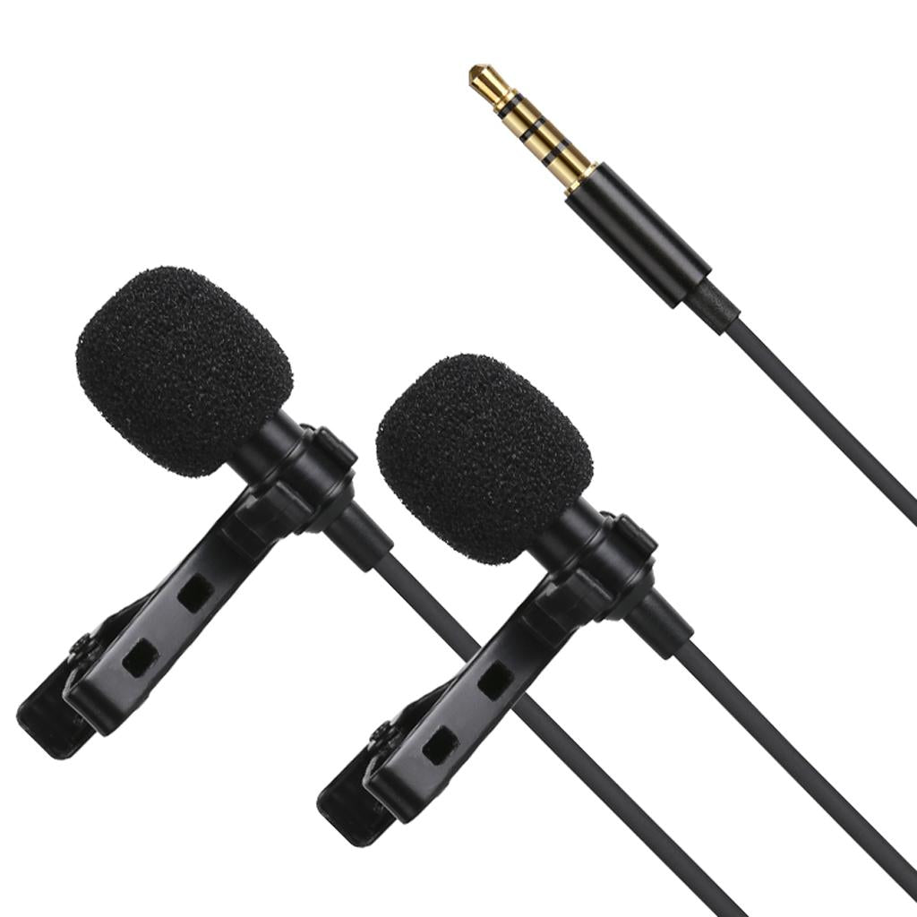 Pro Tie Clip Mic Lapel Condenser Microphone For Live/Program Interviews