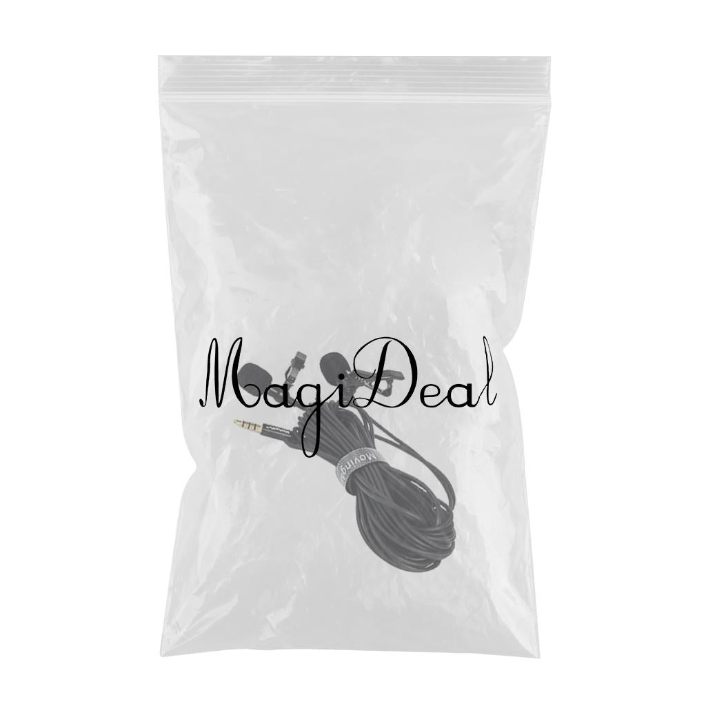 Pro Tie Clip Mic Lapel Condenser Microphone For Live/Program Interviews