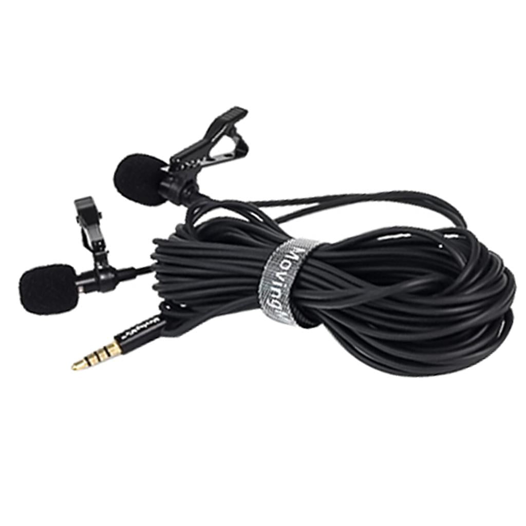 Pro Tie Clip Mic Lapel Condenser Microphone For Live/Program Interviews