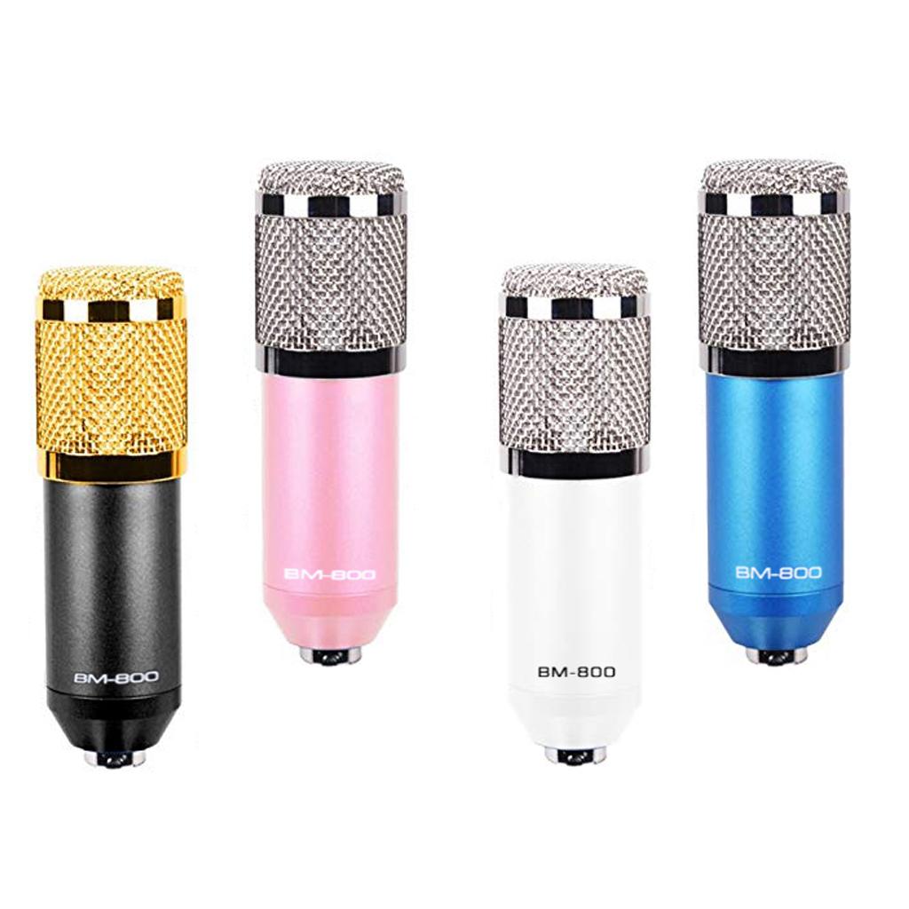 Condenser Microphone BM800 Mic Kit for Studio Recording Broadcasting Pink