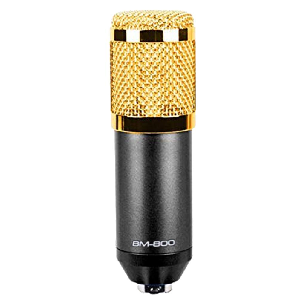 Condenser Microphone BM800 Mic Kit for Studio Recording Broadcasting Black