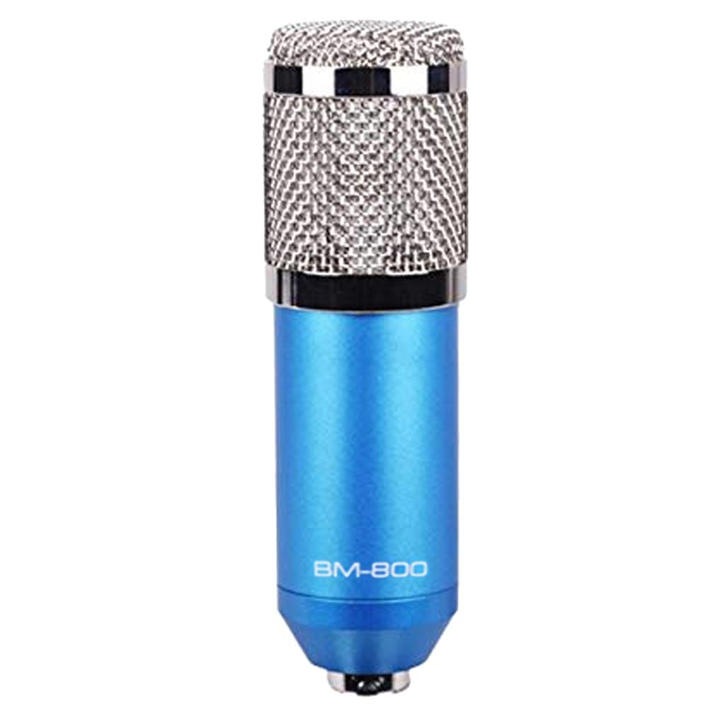 Condenser Microphone BM800 Mic Kit for Studio Recording Broadcasting Blue