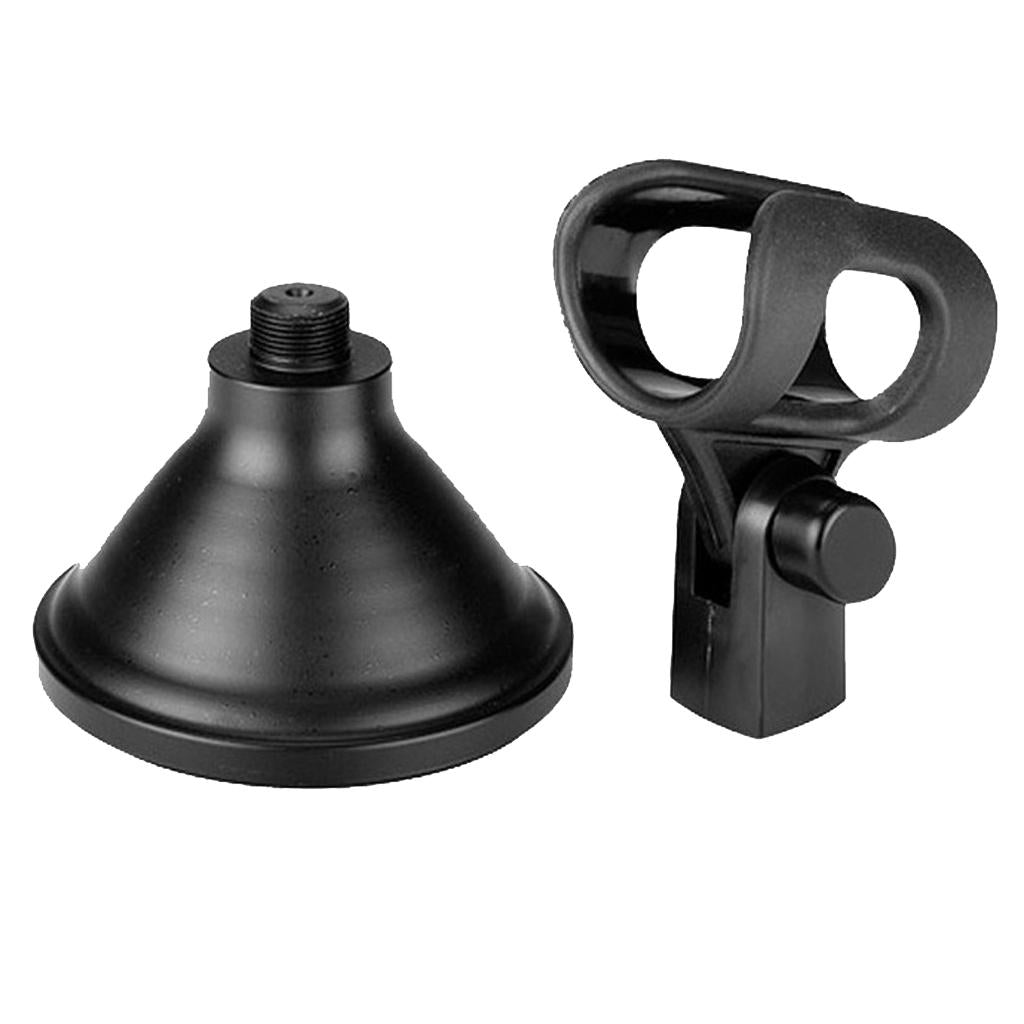 Desktop microphone stand Adjustable Mic Clip Holder Mount Record Accessory