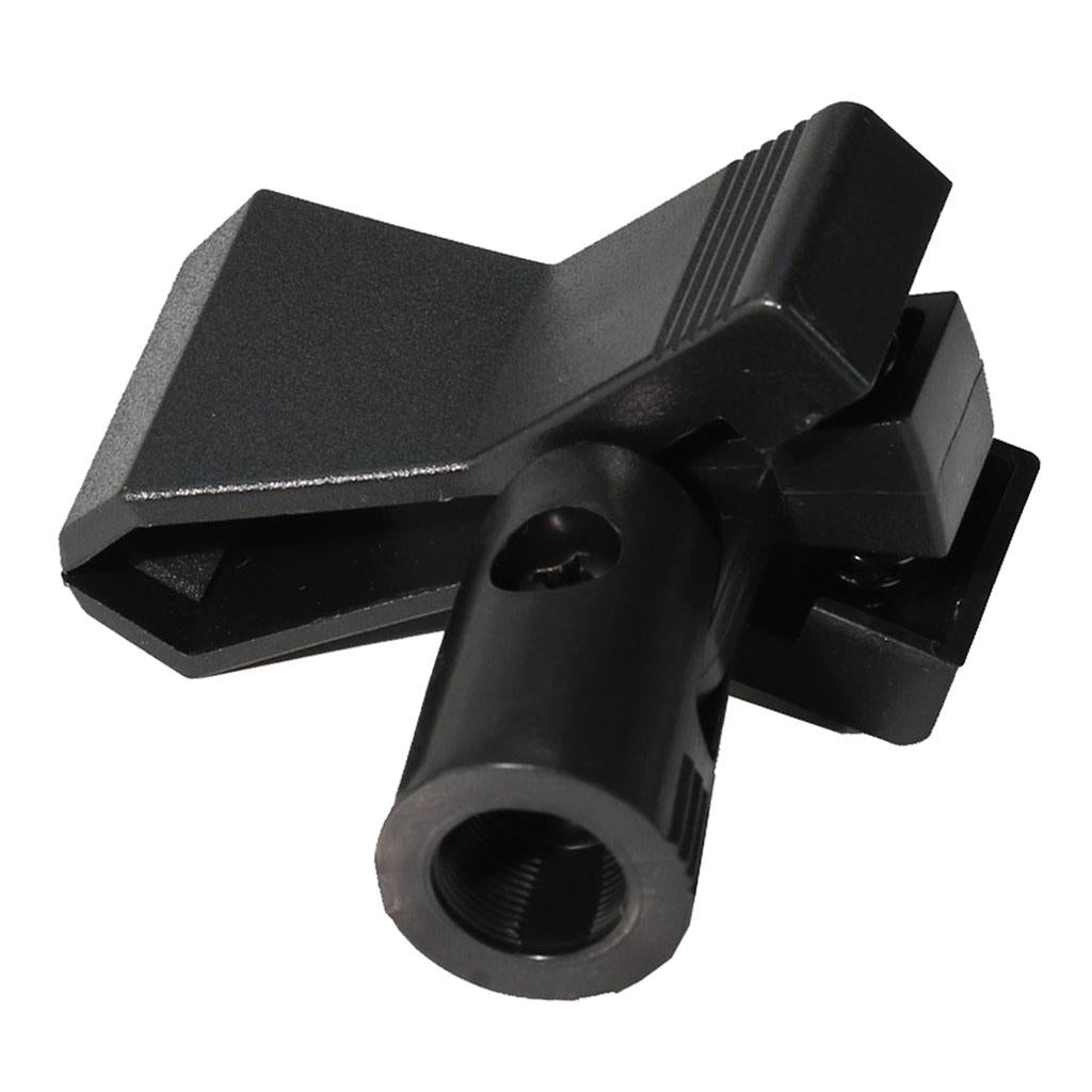 Durable Microphone Clip Mic Clamp Clip Holder Stand Accessory Black