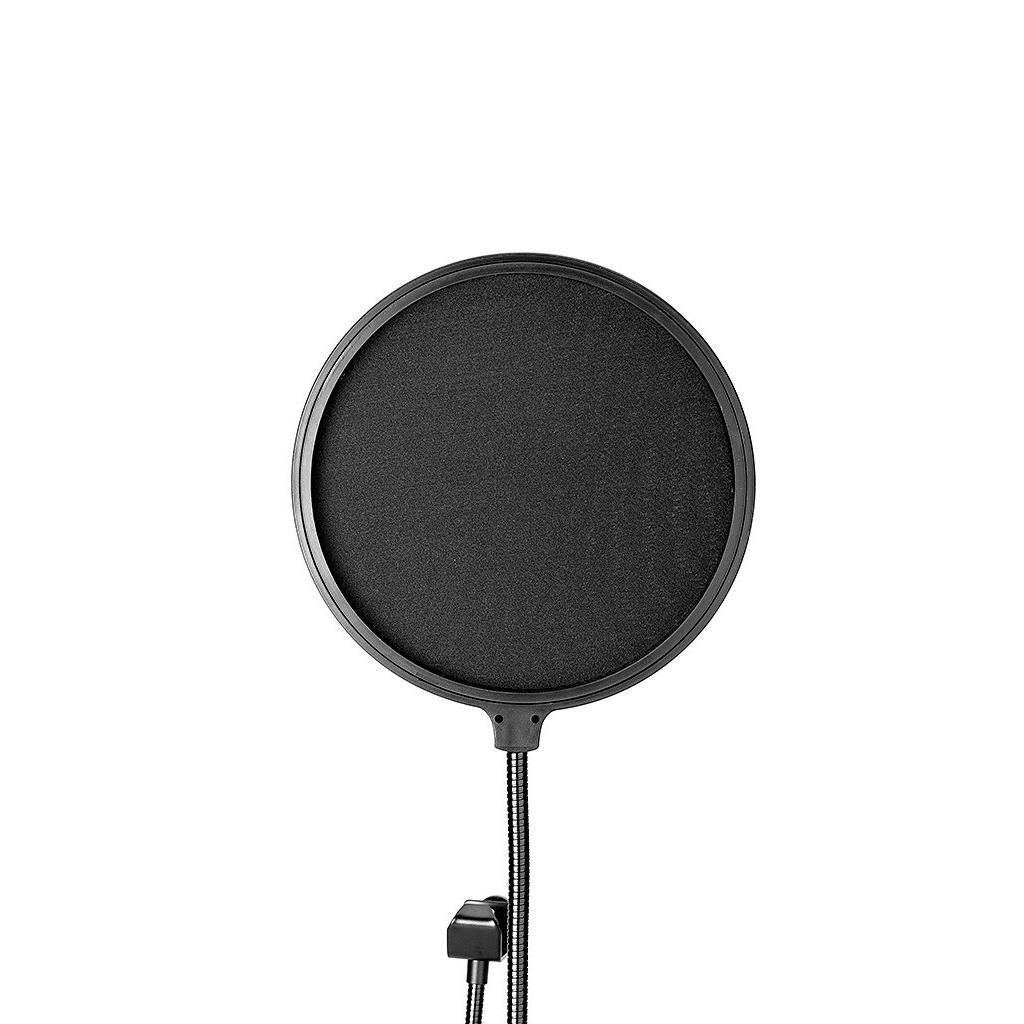 Microphone Windscreen Foam Mic Studio Shield Pop Filter with Stand Clip Set