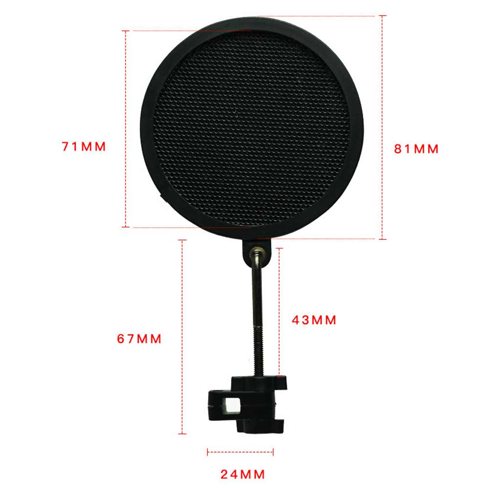 Mic Wind Screen Mask Shied Pop Filter Black