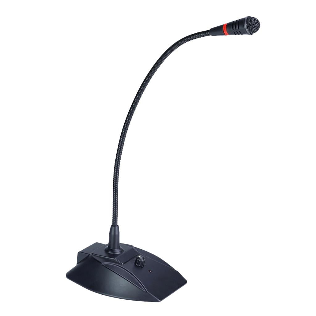 Desktop Gooseneck Wired Microphone System - Table Mounted Condenser Mic