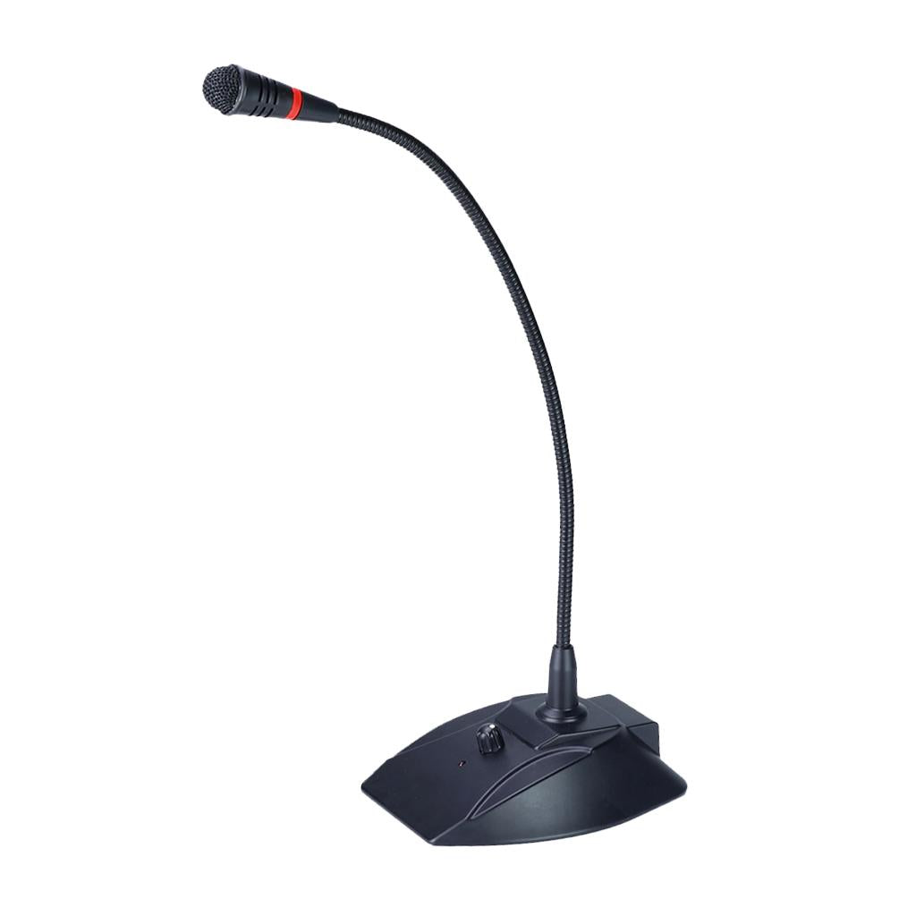 Desktop Gooseneck Wired Microphone System - Table Mounted Condenser Mic