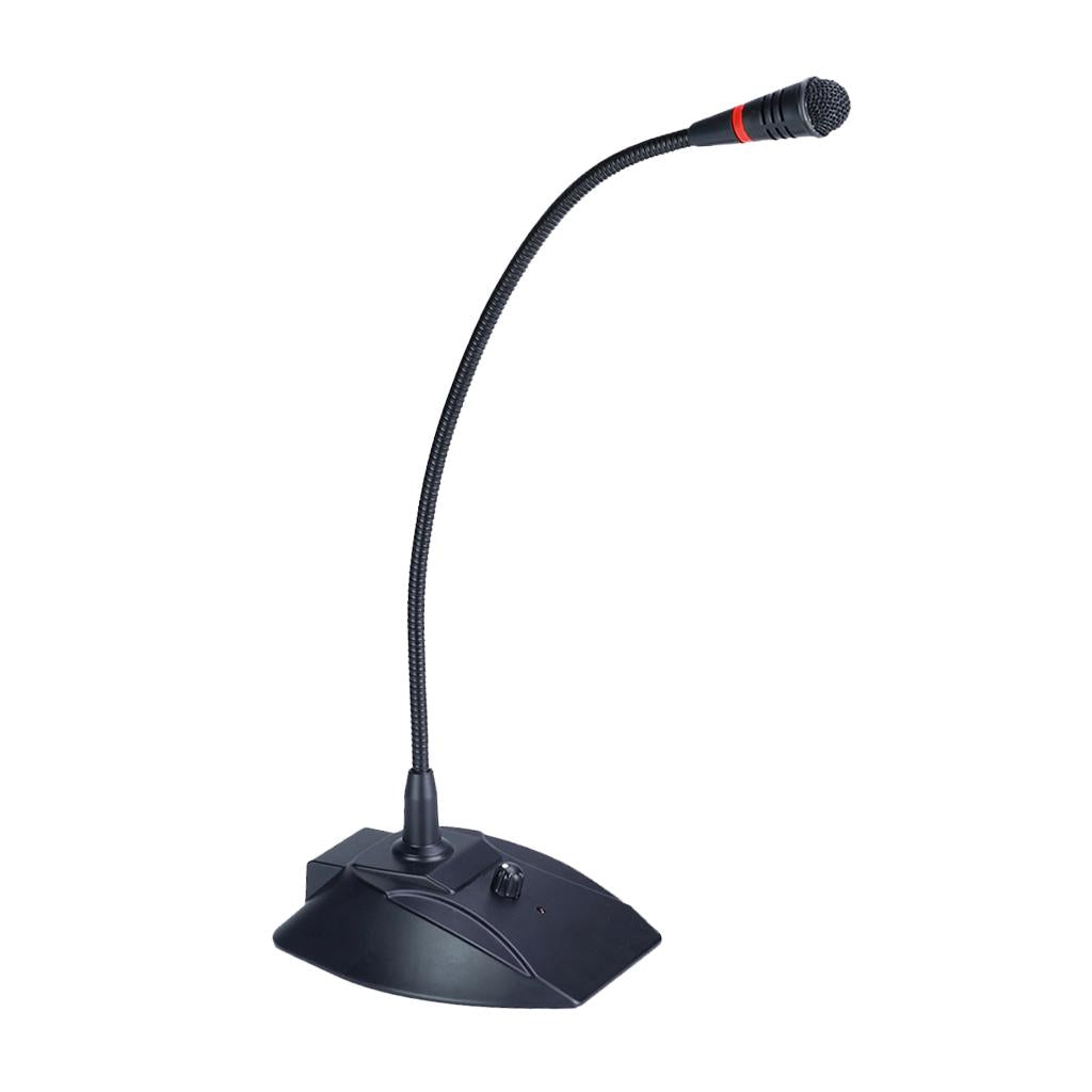 Desktop Gooseneck Wired Microphone System - Table Mounted Condenser Mic