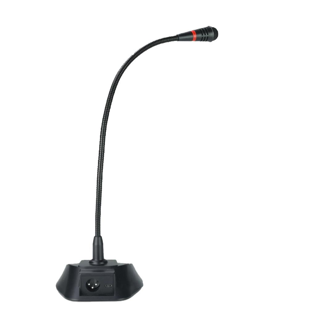 Desktop Gooseneck Wired Microphone System - Table Mounted Condenser Mic