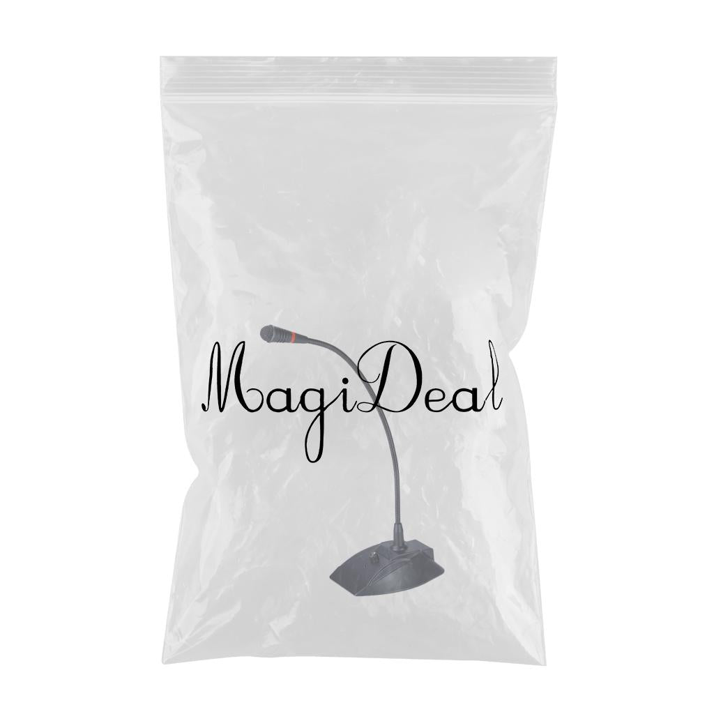 Desktop Gooseneck Wired Microphone System - Table Mounted Condenser Mic