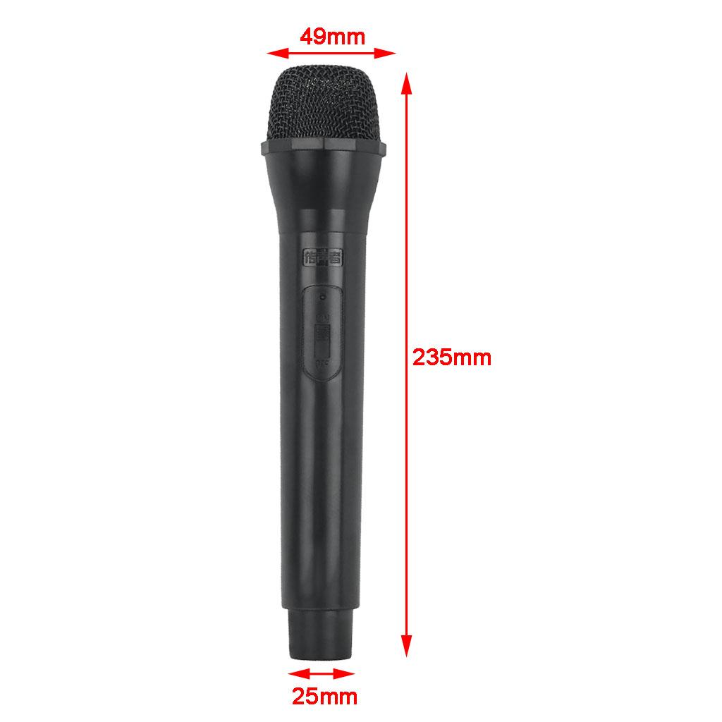 Artificial Plastic Wireless Microphone Props Fake Mic Toy Handheld Black
