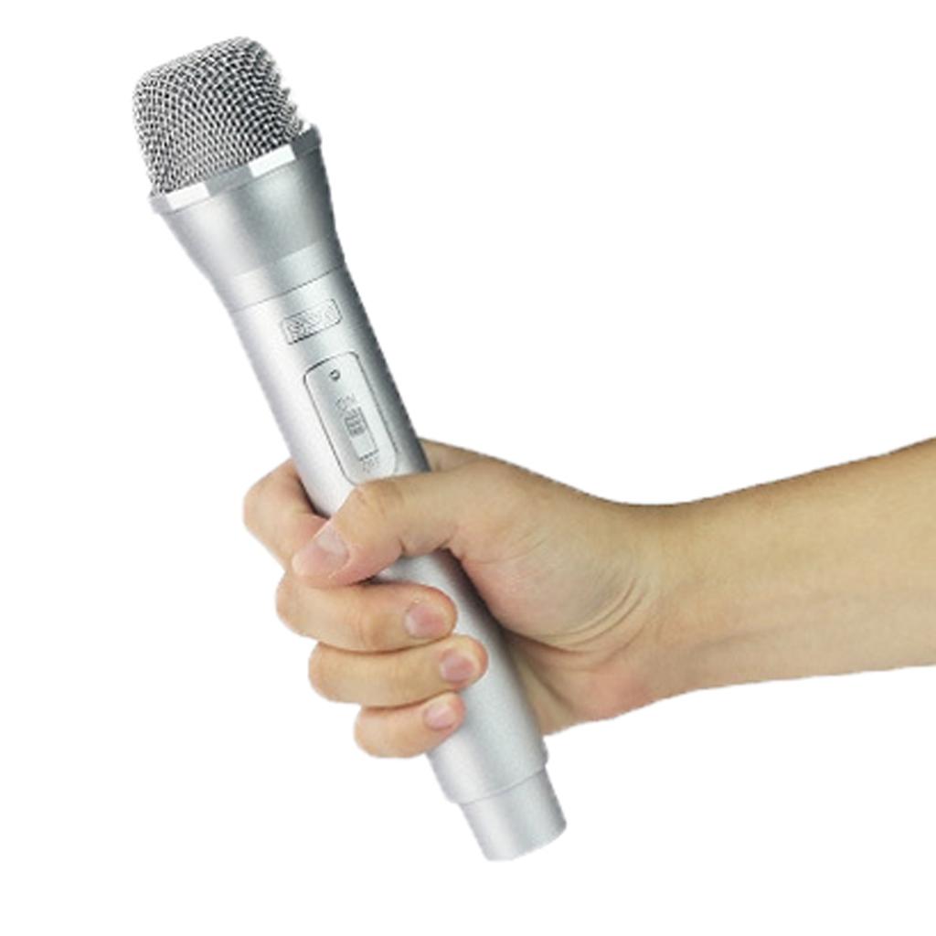 Artificial Plastic Wireless Microphone Props Fake Mic Toy Handheld Silver