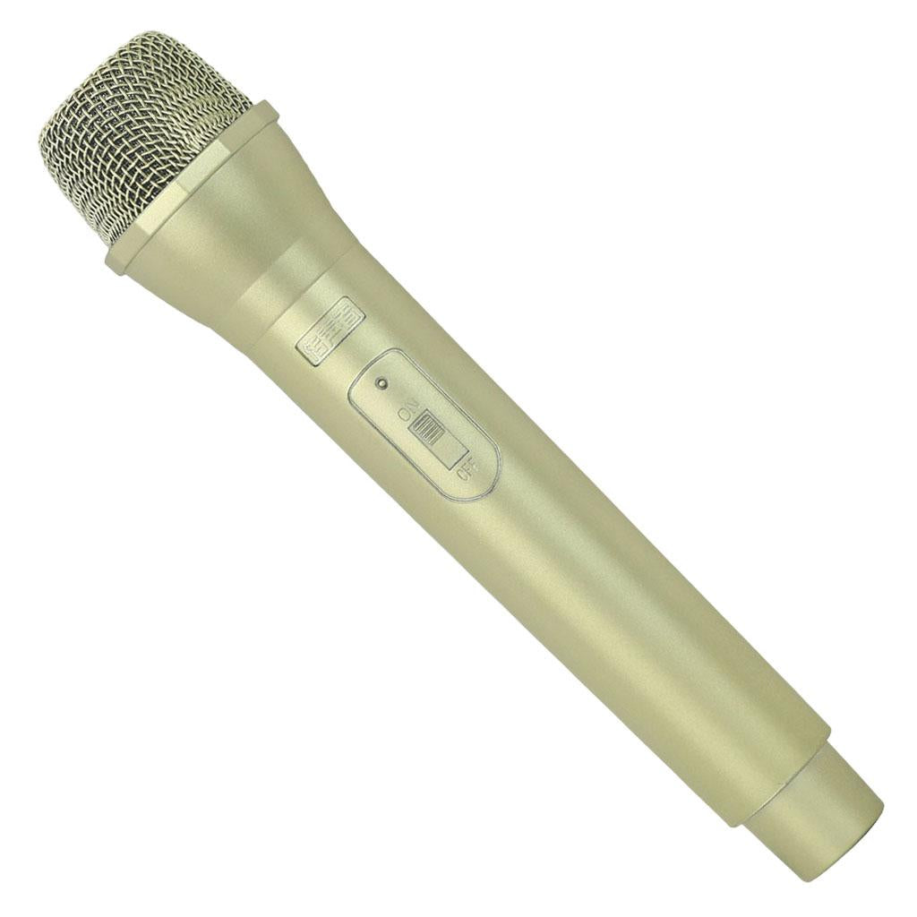 Artificial Plastic Wireless Microphone Props Fake Mic Toy Handheld Golden