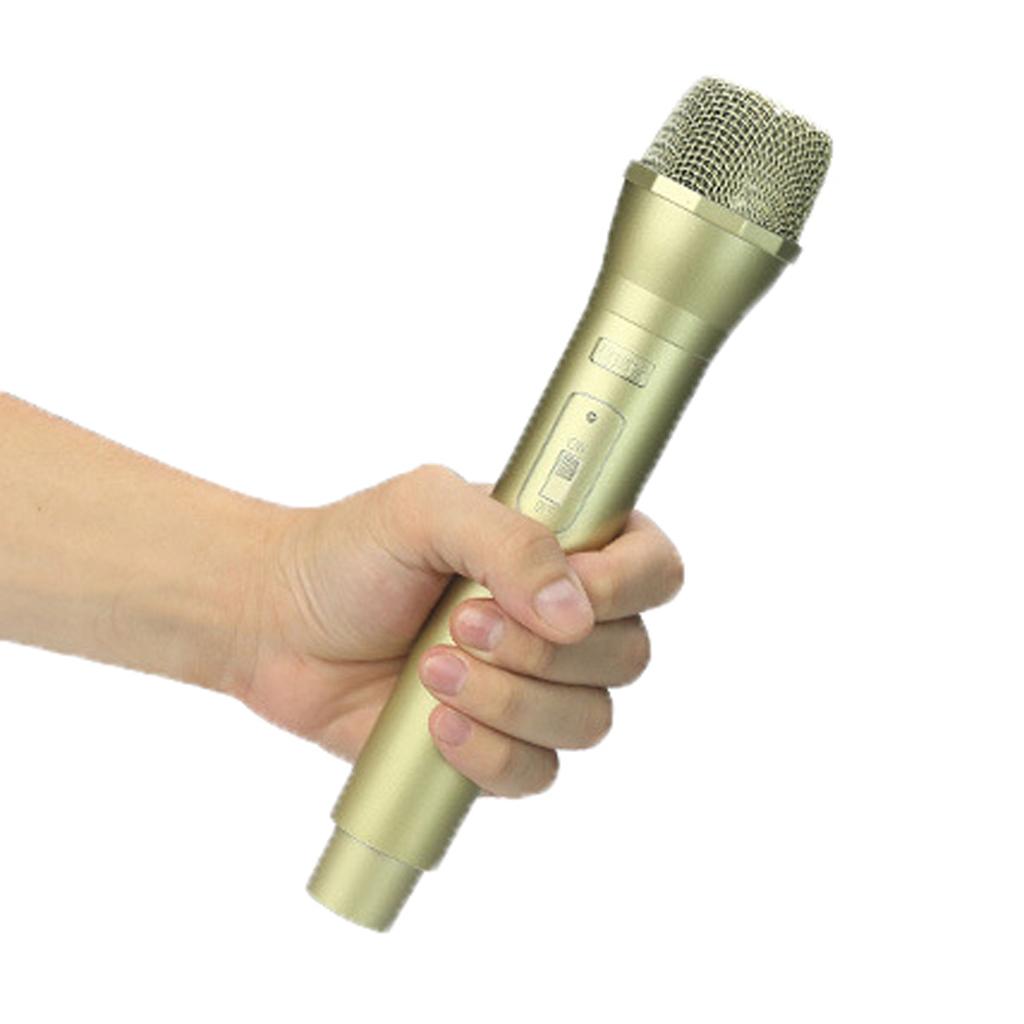 Artificial Plastic Wireless Microphone Props Fake Mic Toy Handheld Golden