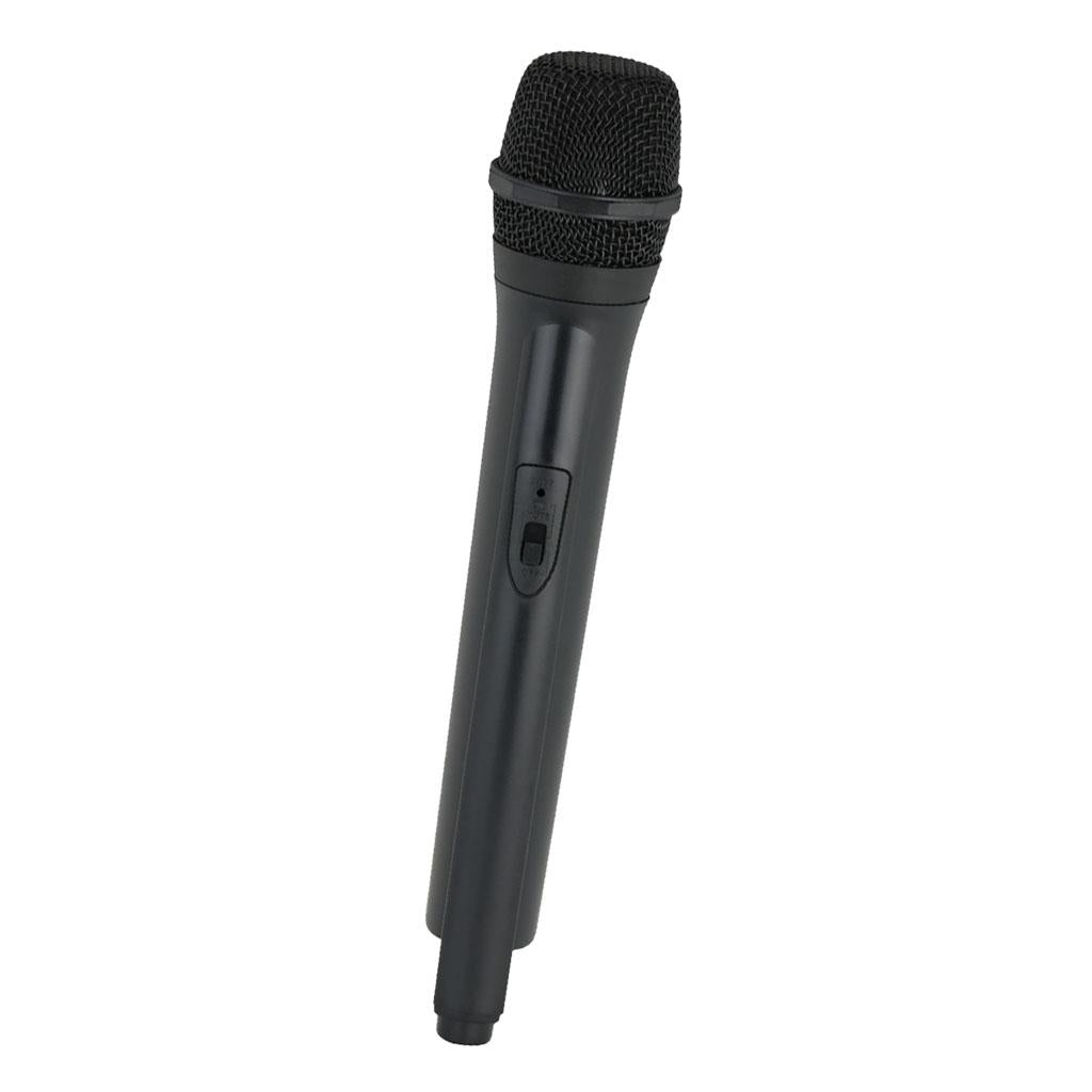 Classic Plastic Wireless Microphone Props Fake Mic Toy Handheld Black